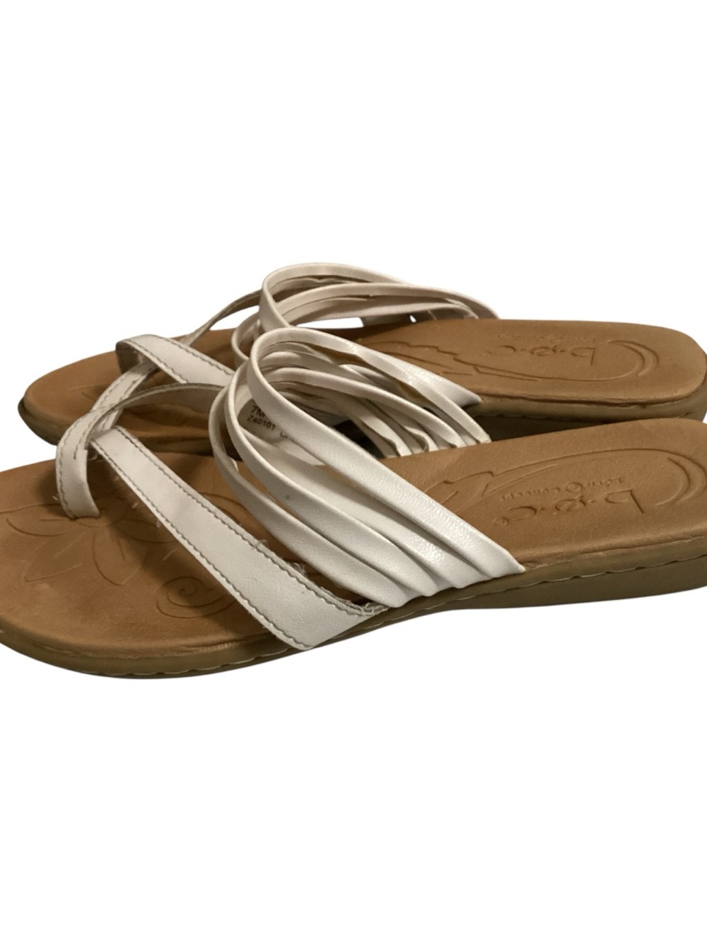 b.o.c. White Strappy Slide Sandals for Women size 7 - Picture 4 of 6